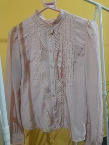 Pink- Mess Ruffled  Shirt