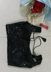 Sequined Black Blouse