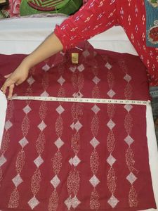 Maroon Patterned Button-Down Shirt