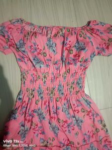 Floral Pink Tiered Midi Dress