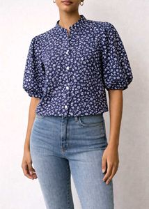 Blue Shirt Floral