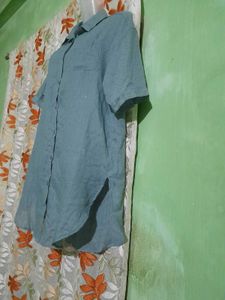 Green Button-Up Shirt