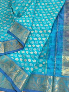 Elegant Blue Silk Saree