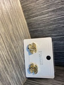 Gold CC Earrings