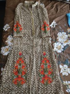 Crop Top Shrug And skirt