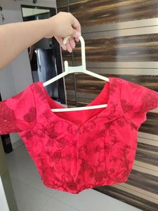 Red Stiched Lahenga