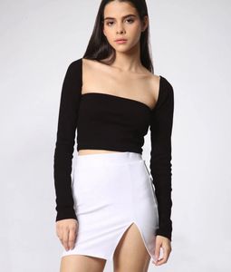 Chic Black Cut-Out Long Sleeve Top