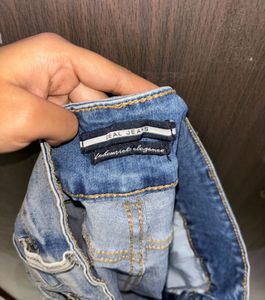 Mid Waist Denim Jeans