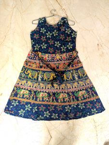 Ethnic Elephant Print Dress