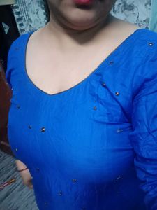 Blue Embroidered Kurta Set