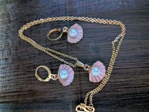 AD Beautiful Pearl Set Gold Plated