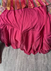 Pink Embroidered Lenga Choli
