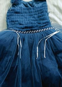 Peacock Blue Dress With FREE Imported HAIRBAND ✨