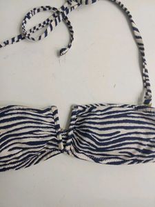 H&amp;M  Zebra Print Bikini Top