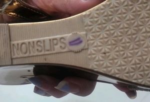 Sparkly Platform Wedge Sandals