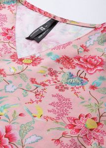 Floral Print V neck Short Kurti