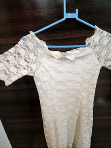 White Lace Mini Dress