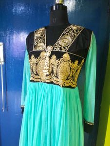 Anarkali With Dupatta And Churidaar.