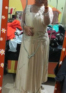 Classy White Gown 😍🔥 Saree Design