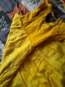 Yellow Maternity Feeding Anarkali