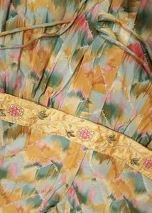 Yellow Multicolour Co Ord With Stylish Belt