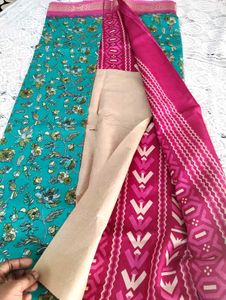 Beautiful Combination Saree With Tag(Unused)