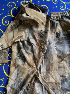 Printed Co-ord Suit Set Shirt With Trouser