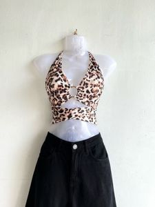 Leopard Print Halter Top