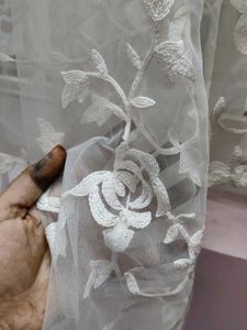 Elegant Floral Embroidered Dhupatta