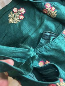 Green Traditional Kurta Hand stitched
