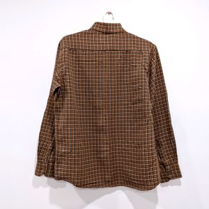 Korean Brown Checked Shirt