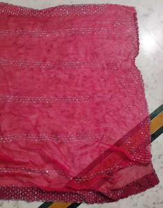 Women&#39;s Red Georgette Saree