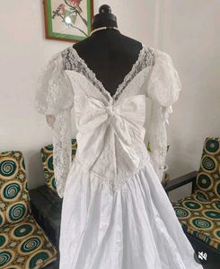 French Lace Vintage 80&#39;s Gown