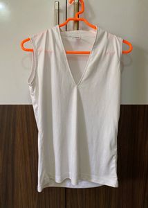Sleeveless White Top
