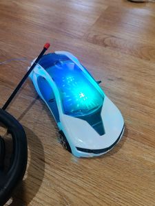 Moving Car With Steering Wheel
