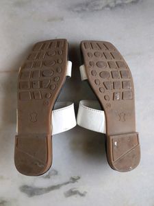 white beautiful formal wear slippers