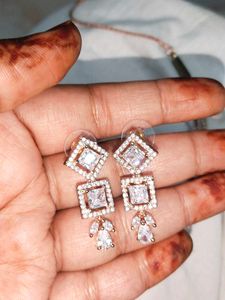 Oxidised American Diamond Set