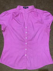 Pink Button-Down Top