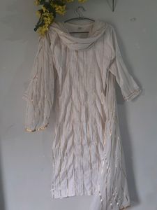 Beautiful Golden-white Kurta With FREE Chunni!!!!!
