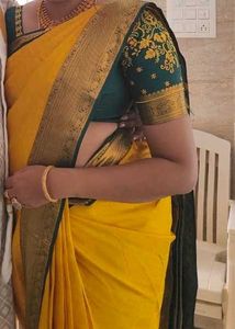 Elegant Yellow Saree pure silk