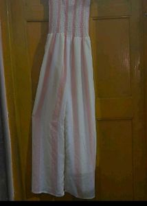 Striped Jumpsuit With Shrug