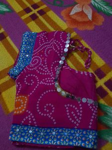 Jaipuri Saree Self Designed Mirror Work