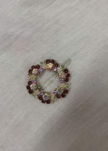 Vintage Circular Wreath Rinestone Hair Clip