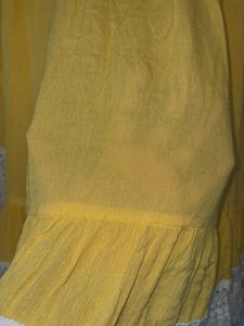 Boho Yellow Fringe Top
