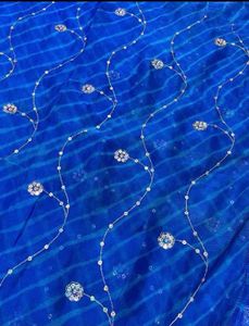Royal Blue Leheriya Saree