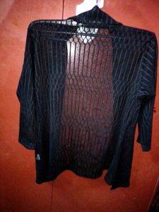 Women Net Black Jacket