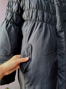 long black puffer jacket