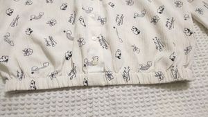 Printed Shirt With Elasticated Hemline