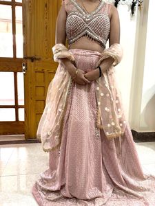 Elegant Pink Lehenga Choli Set