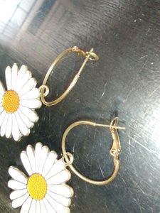Pinterest White Sunflower Earings